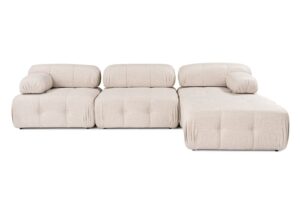 Hanah Home Čtyřmístná pohovka s pufem DOBLO světle hnědá 315 cm