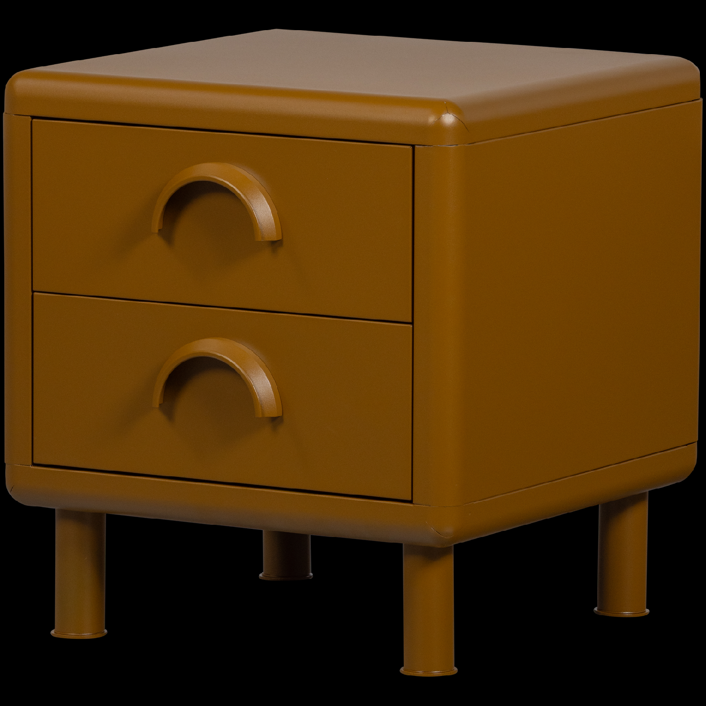 RUNE DRESSER/NIGHT STAND 2 DRAWERS METAL HONEY YELLOW