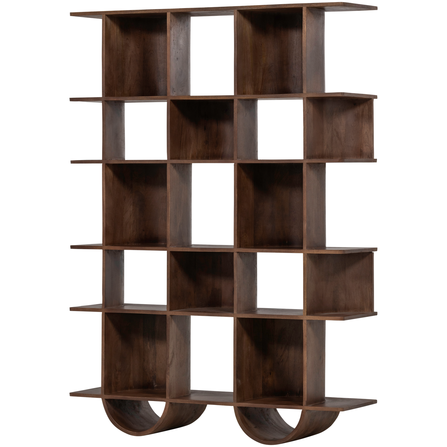 SINNE BOOKSHELF WOOD WALNUT 180x130CM