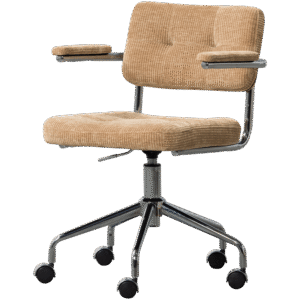 KOVA OFFICE CHAIR WOVEN RIB FABRIC DARK SAND