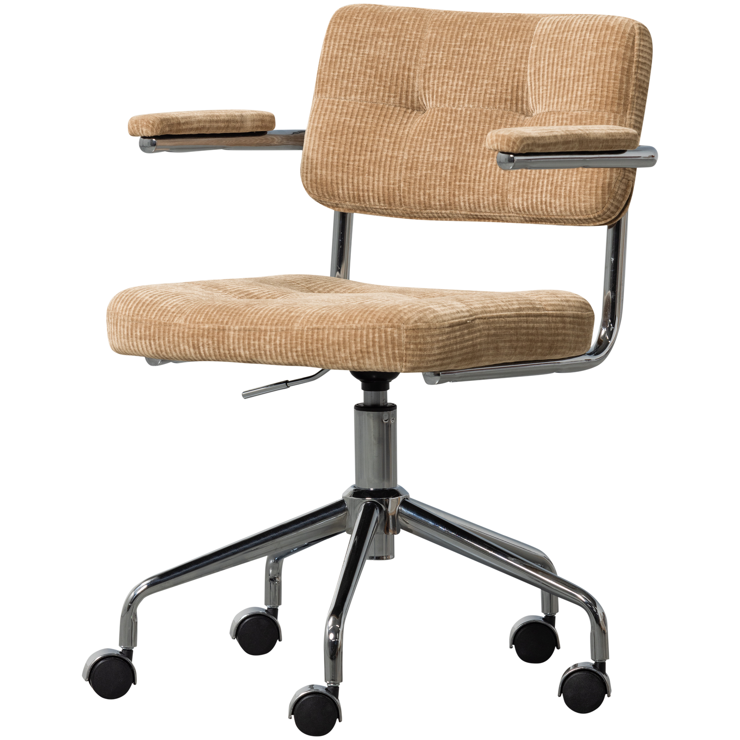 KOVA OFFICE CHAIR WOVEN RIB FABRIC DARK SAND