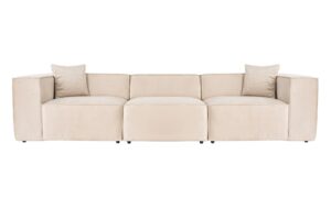 Hanah Home Třímístná pohovka LORA krémová 303 cm