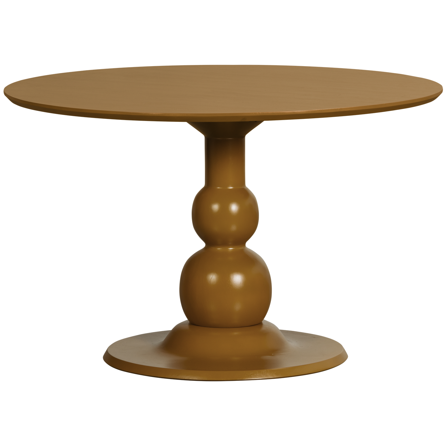 WOOOD Kulatý jídelní stůl BLANCO ø120cm medově žlutá