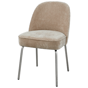 BePureHome Jídelní židle VOGUE béžová s chromovanými nohami