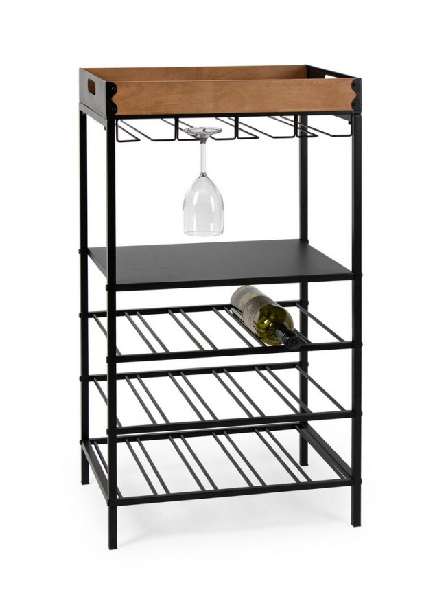 BIZZOTTO Kovový bar ISAAC černý 84