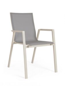 BIZZOTTO Zahradní jídelní židle KRION tmavě šedá