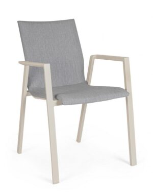 BIZZOTTO Zahradní jídelní židle ODEON šedá