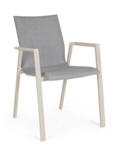 BIZZOTTO Zahradní jídelní židle ODEON šedá