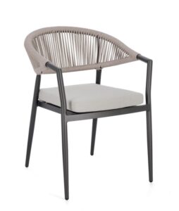 BIZZOTTO Zahradní jídelní židle MILLOR šedá