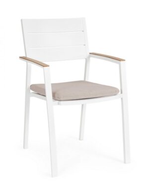 BIZZOTTO Zahradní židle ZELMAR bílá