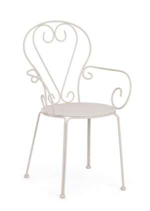 BIZZOTTO Zahradní kovová židle ETIENNE světlá