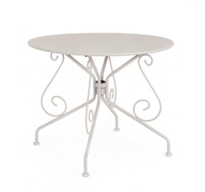 BIZZOTTO Kulatý zahradní stůl ETIENNE světlý ø90 cm
