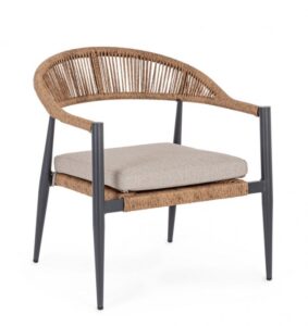 BIZZOTTO Zahradní křeslo JANDIA antracit