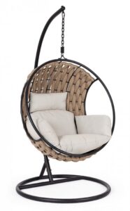 BIZZOTTO Kulaté závěsné křeslo GALAPAGOS hnědé