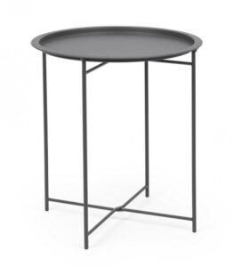 BIZZOTTO Kulatý konferenční stolek AUSTIN antracitový ø46 cm
