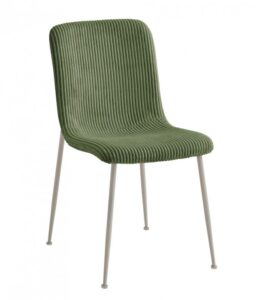 BIZZOTTO Žebrovaná jídelní židle RINAS tmavě zelená
