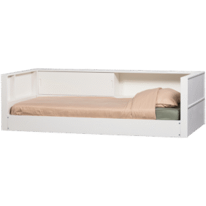 WOOOD Dřevěná postel CARTER bílá s 2 čely
