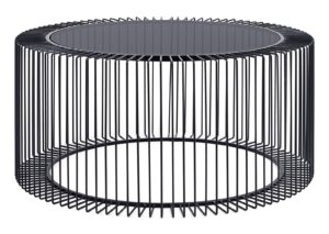 BIZZOTTO Konferenční stolek KIERAN tmavý ø80cm