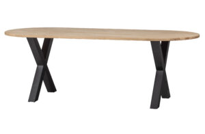 WOOOD Jídelní stůl TABLO oval dub "X" 220x90 cm