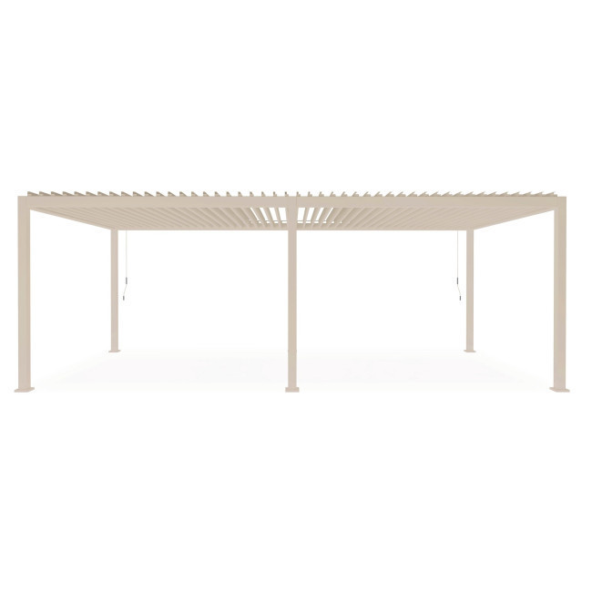 BIZZOTTO Krémová hliníková pergola s uzavíracími lamelami OCEAN 3