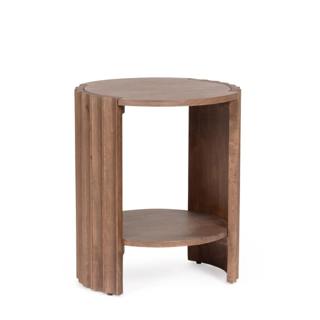 BIZZOTTO Noční stolek ORISSA hnědý ø43 cm