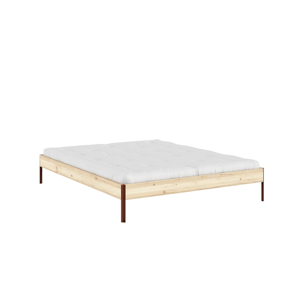 KARUP Dřevěná postel CORE 160x200 cm přírodní tmavě červené nohy