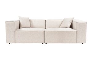 Hanah Home Dvoumístná pohovka LORA světle hnědá 220 cm