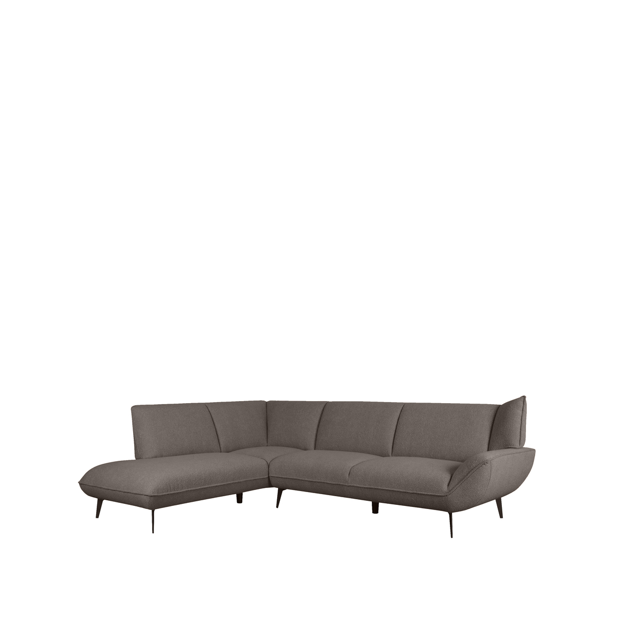 LABEL51 Pohovka do tvaru L PESARO hnědá 247cm levá