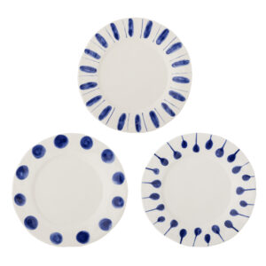 BLOOMINGVILLE Set 3 talířů LINORA modrý 28 cm