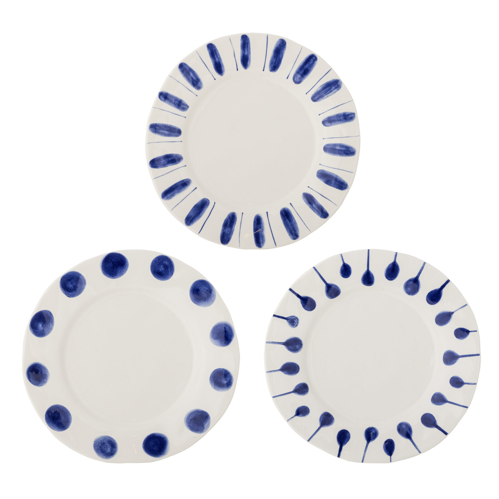 BLOOMINGVILLE Set 3 talířů LINORA modrý 28 cm