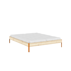 KARUP Dřevěná postel CORE 160x200 cm přírodní oranžové nohy