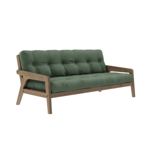 KARUP DESIGN Třímístná rozkládací pohovka GRAB olivová 204 cm