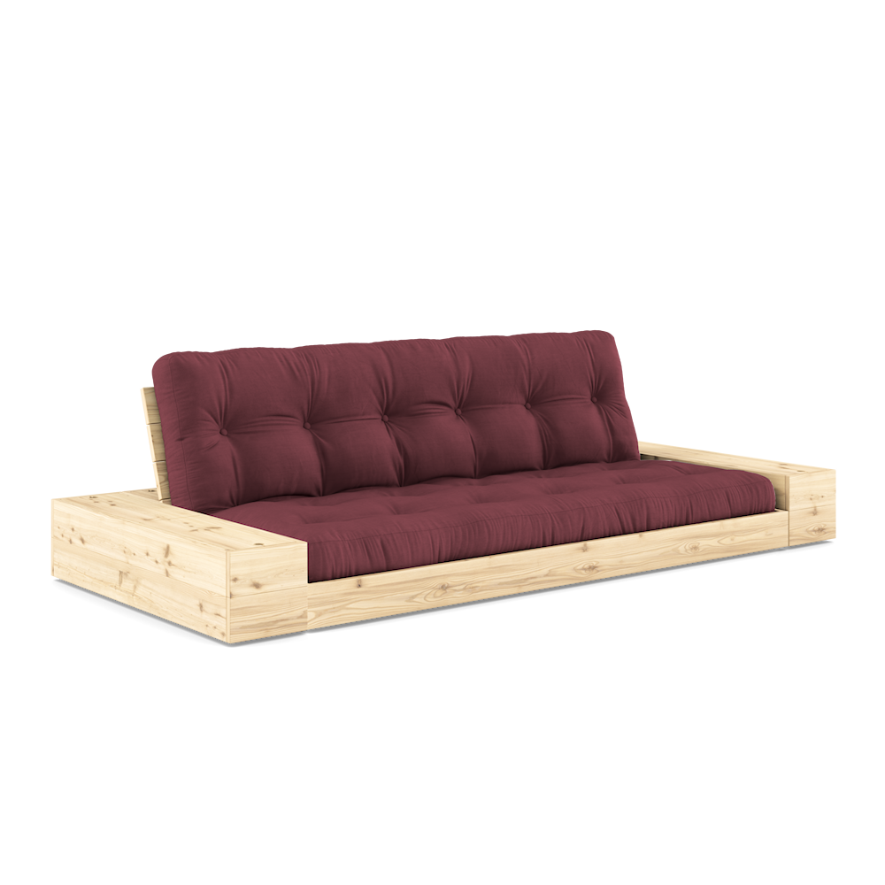 KARUP Rozkládací pohovka BASE s úložným prostorem vínová 244 cm