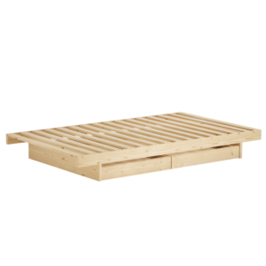 KARUP Dřevěná postel KANSO se 2 zásuvkami 90x200 cm přírodní