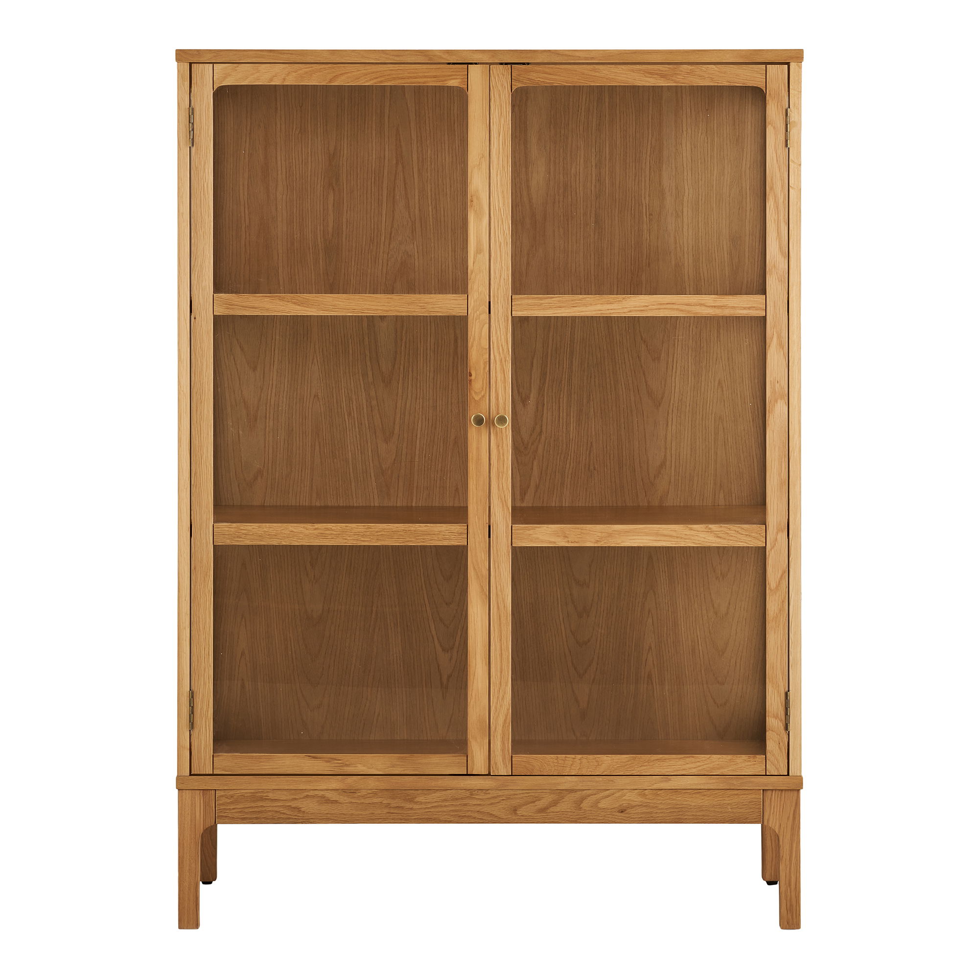 House Nordic Prosklený kabinet ZAMORA 126x90cm dub