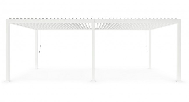BIZZOTTO Bílá hliníková pergola s uzavíracími lamelami OCEAN 3